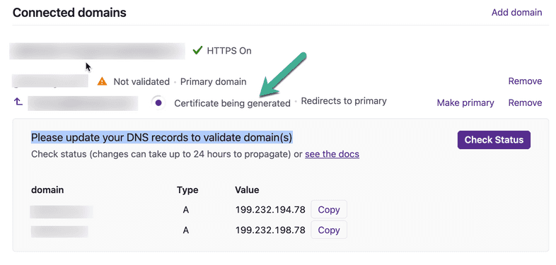 Generating SSL Certificate